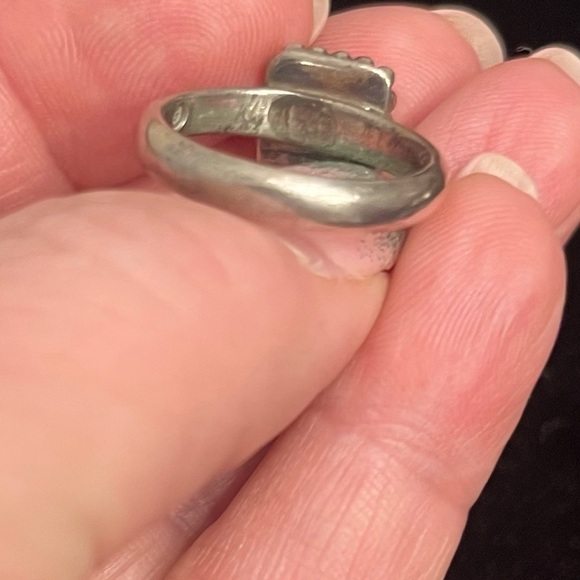 Silpada Sterling .925 Silver Button Frame Mother of Pearl Ring R1617 Size 8 - Picture 6 of 8